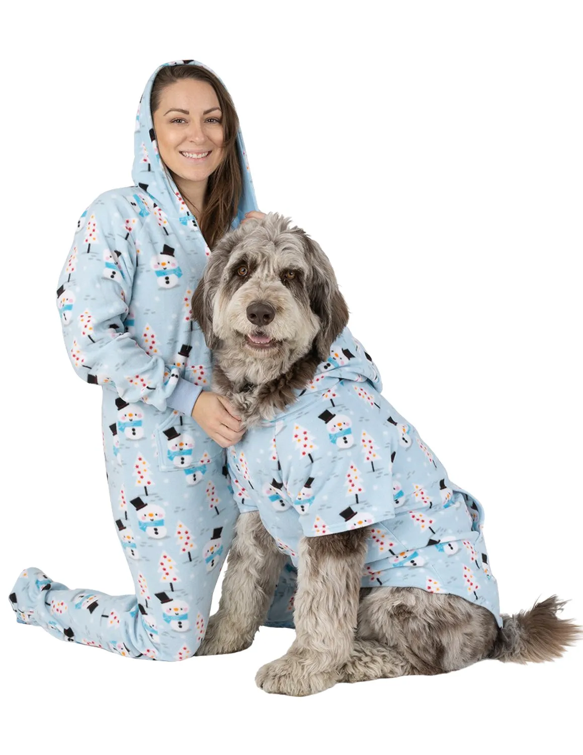 Frosty Winter Pet Pjs Fleece Hoodie