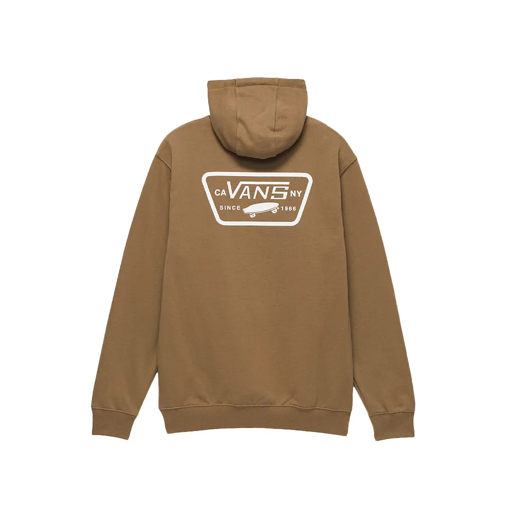 Full Patched Pullover Hoodie Kangaroo Brown