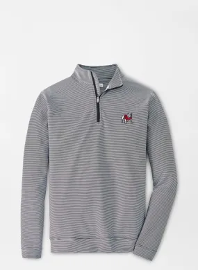 Georgia Standing Bulldog Perth Mini-Stripe Performance Pullover by Peter Millar