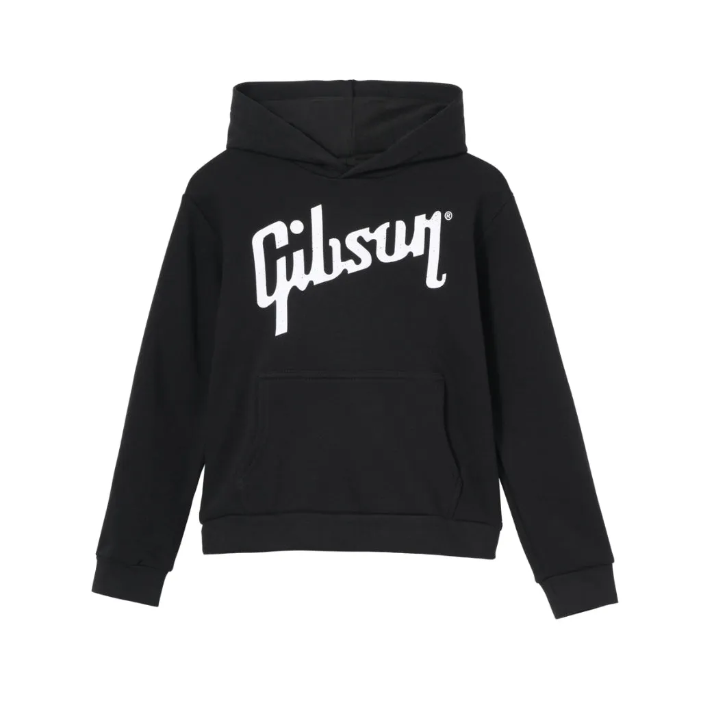 Gibson Kid's Logo Pullover Hoodie - Black Medium