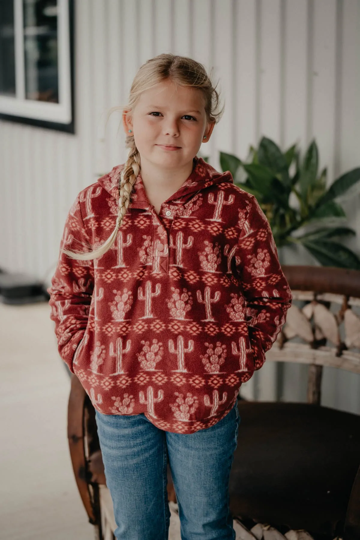 Girl's Cacti Fleece Wrangler Hoodie (0-3 M to Youth XL)