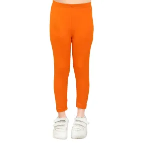 Girls Dark Orange Ankle Length Legging