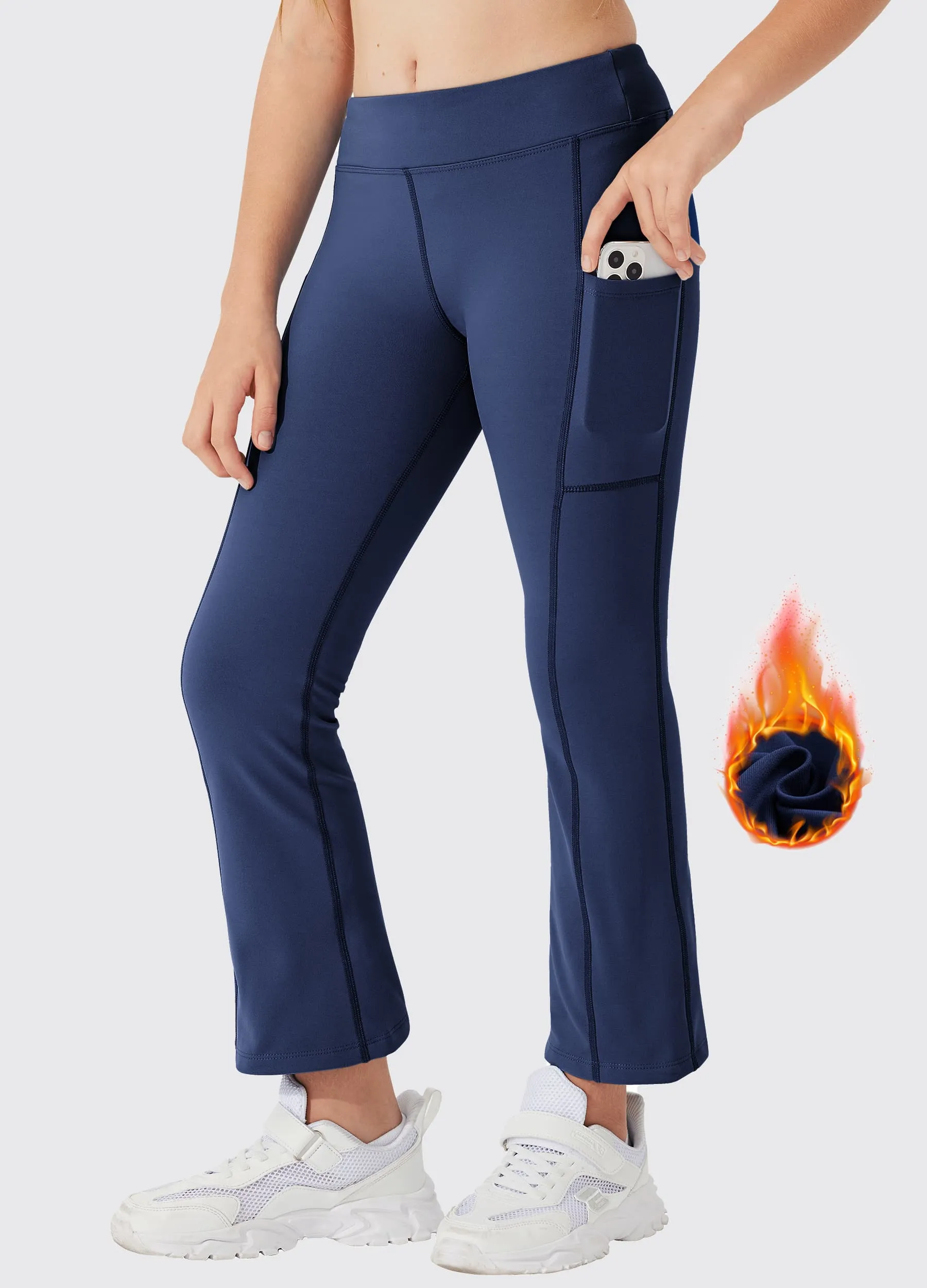 Girls' Thermal Mini-Flared Pants