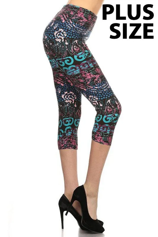 Greek To Me Cropped Leggings Plus Size (12-22)