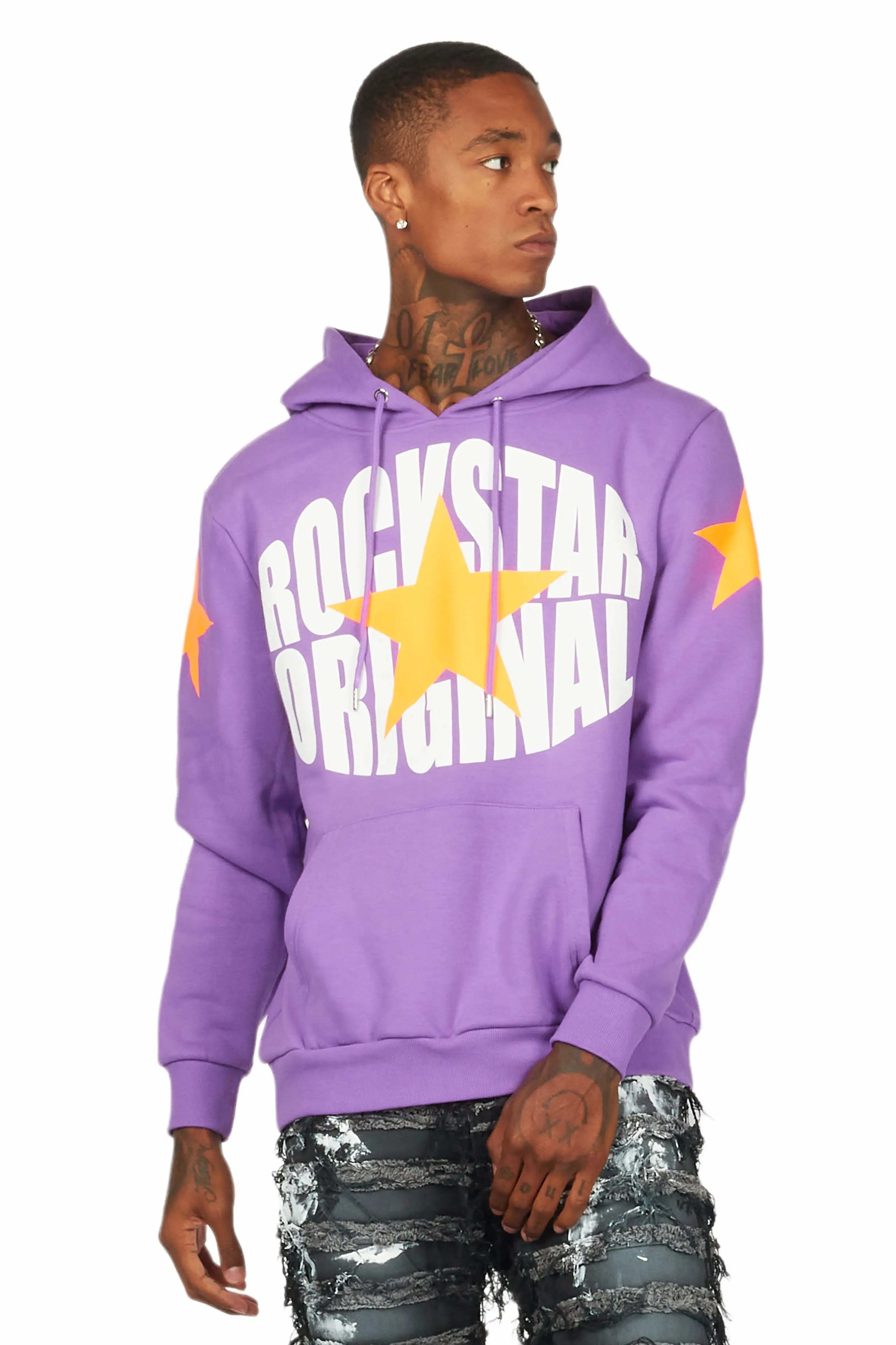 Hachi Purple/White Graphic Hoodie