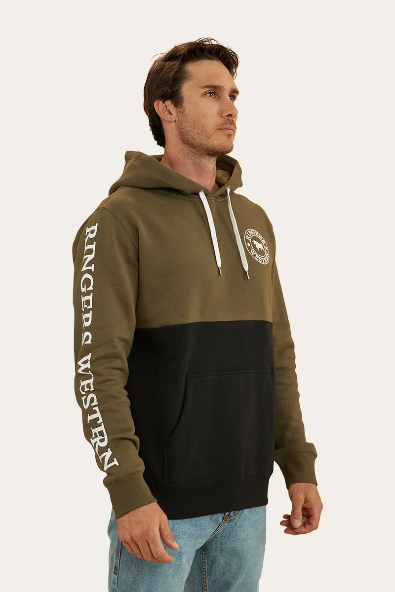 Hahndorf Mens Hoodie - Military Green/Black