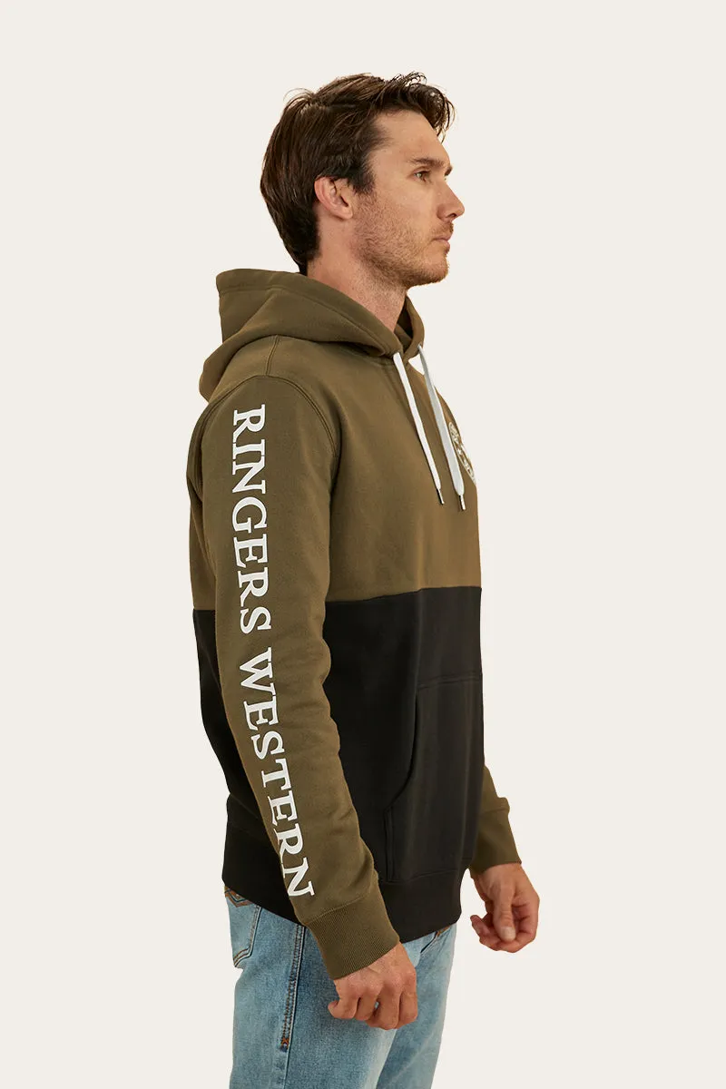 Hahndorf Mens Hoodie - Military Green/Black