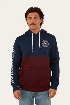 Hahndorf Mens Hoodie - Navy/Cabernet