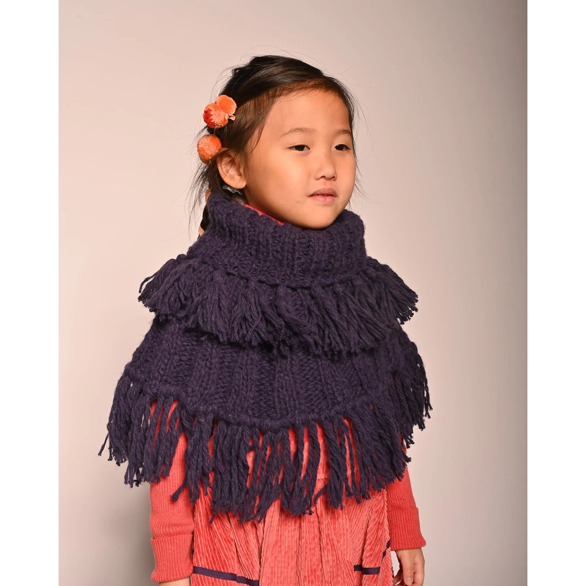 HAND KNIT FRINGE SHRUG