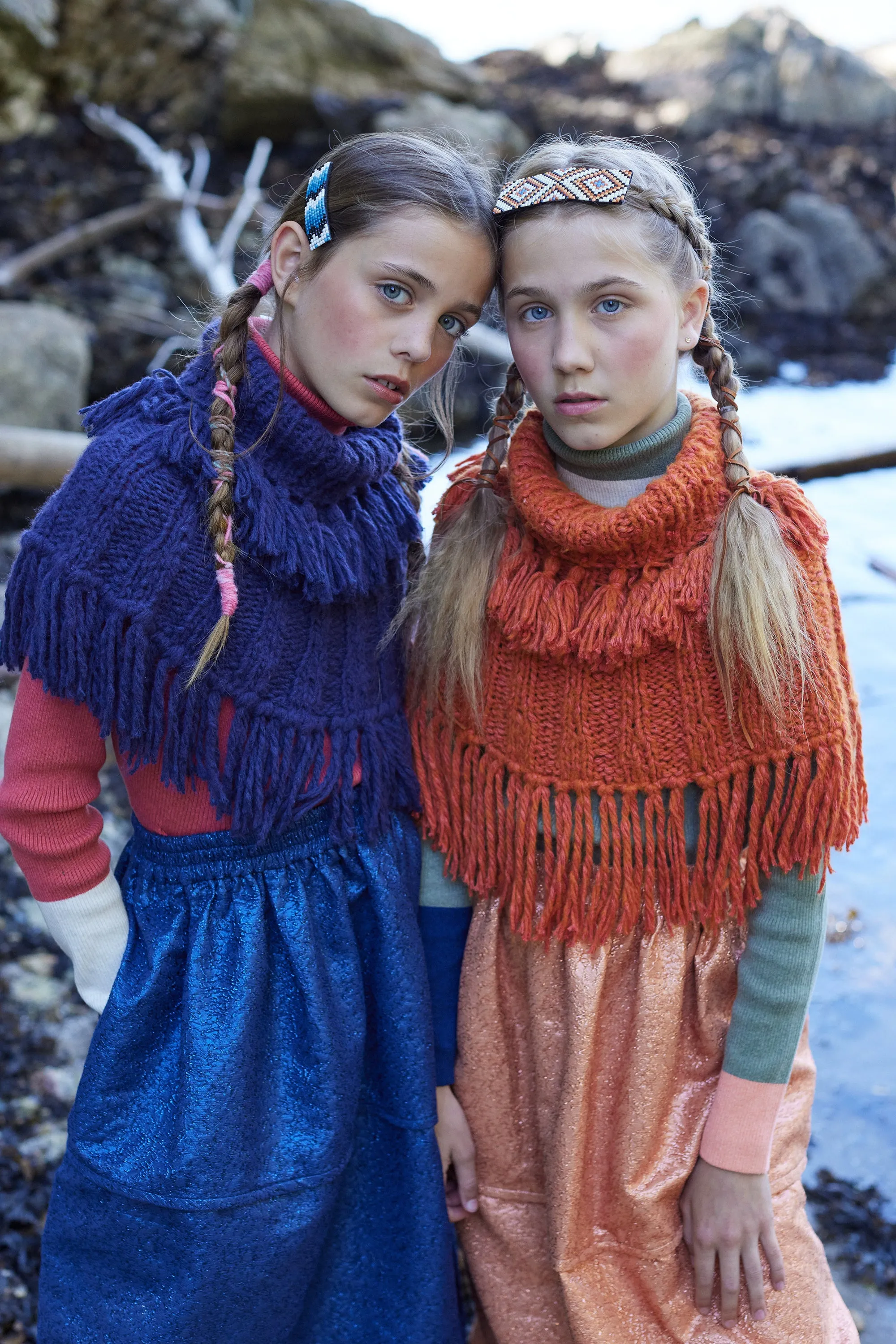 HAND KNIT FRINGE SHRUG