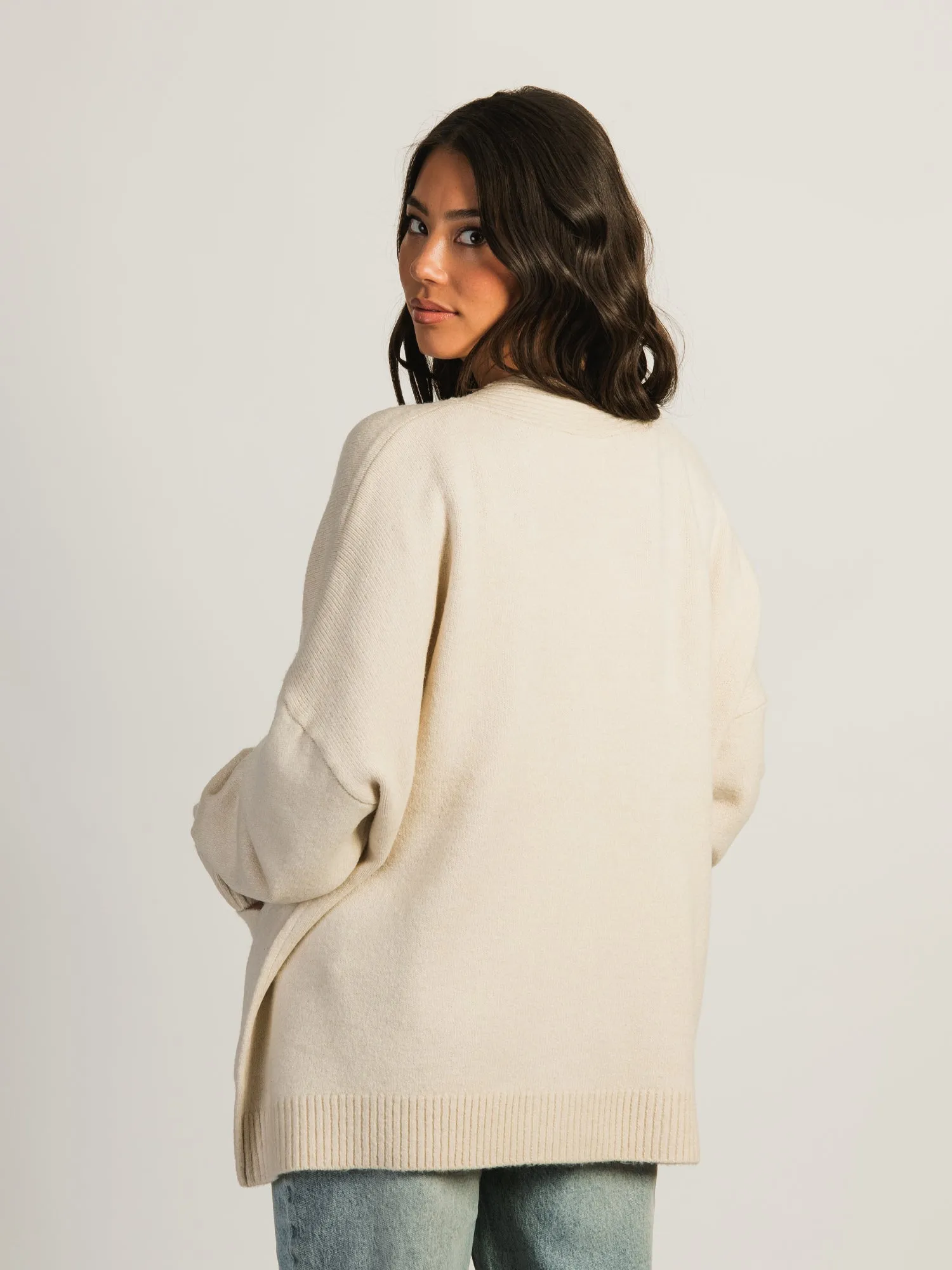 HARLOW HEATHER CARDIGAN - OATMEAL