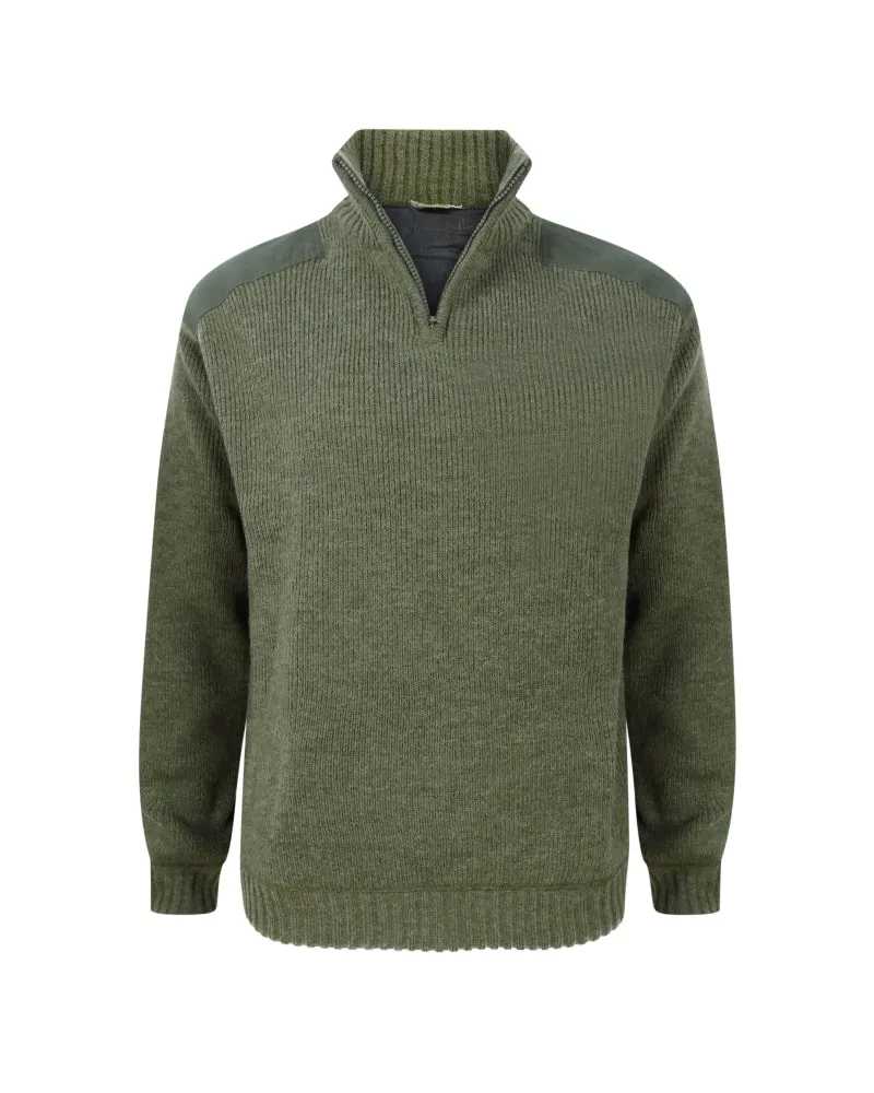 Hoggs Hebrides Zip Neck Windproof Pullover Loden