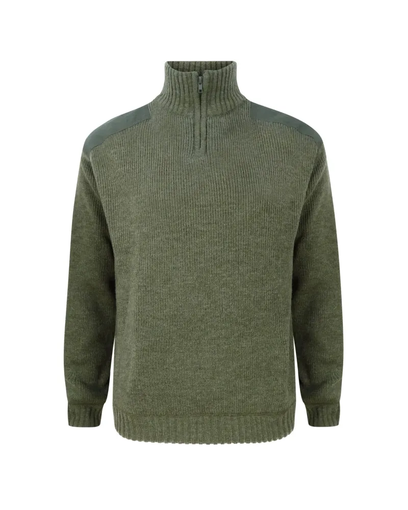 Hoggs Hebrides Zip Neck Windproof Pullover Loden