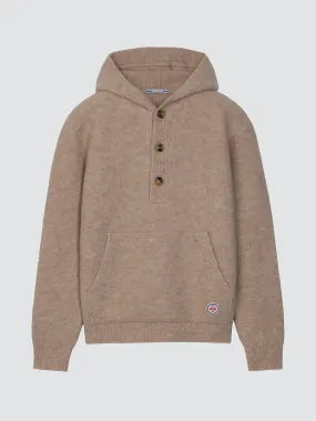 Hoodie jumper beige alpaca Ares-Ski Collection