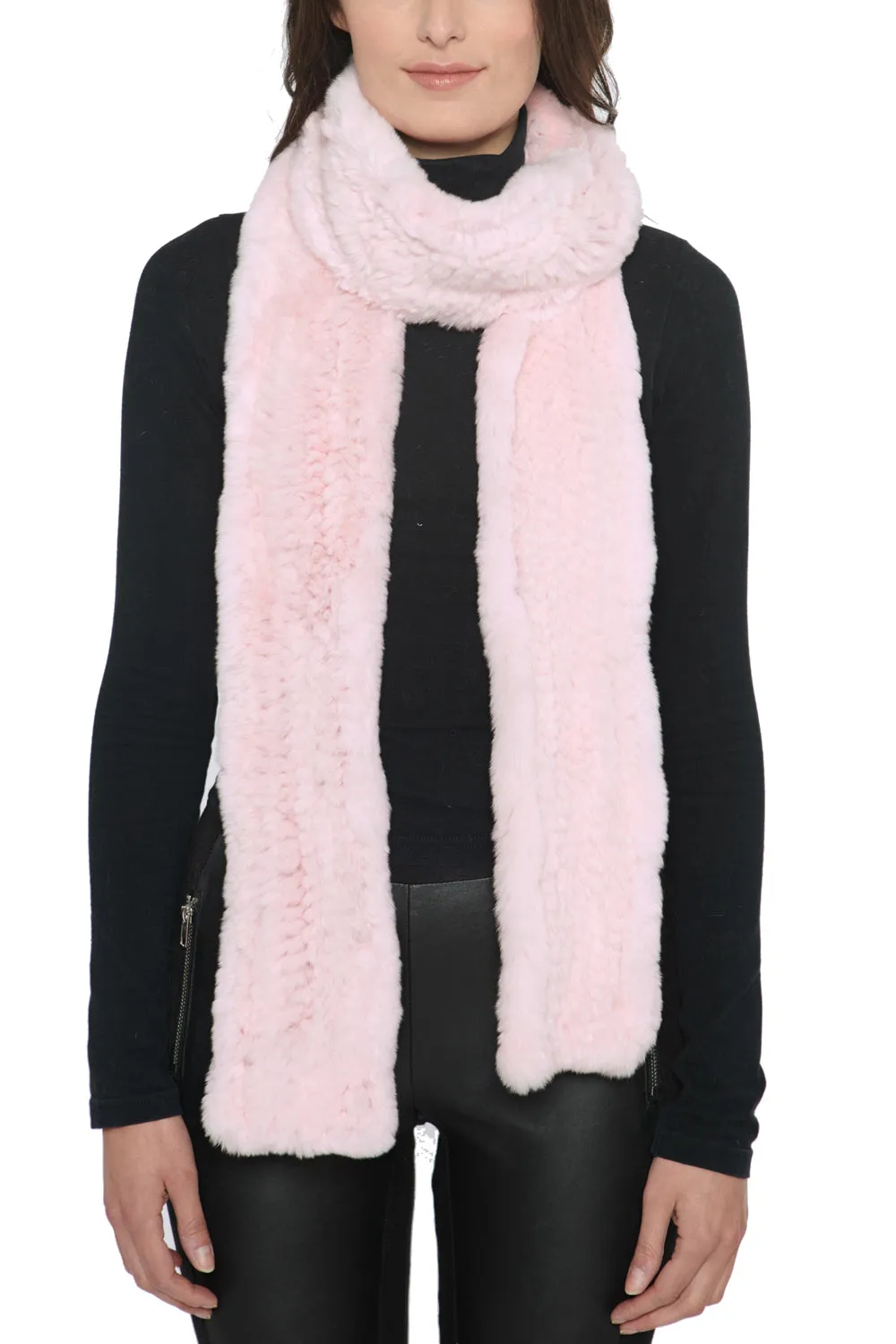 INSAR - Long Knitted Rex Rabbit Scarf