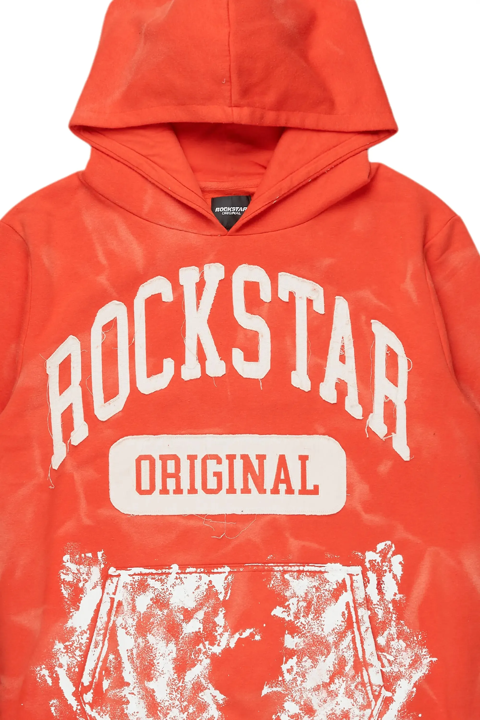 Karlo Orange Graphic Painter Hoodie