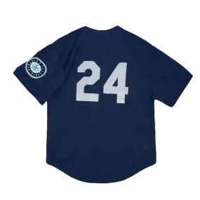 Kid's Authentic Ken Griffey Jr Seattle Mariners 1995 Pullover Jersey