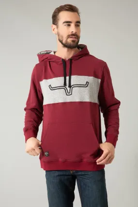 Kimes Ranch Mens Ripon Hood Burgundy Cotton Blend Hoodie