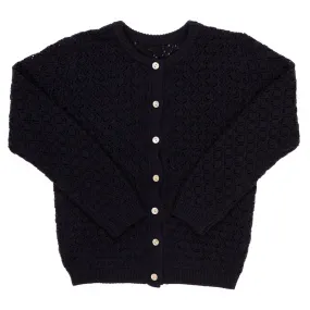 Kipp Open Knit Cardigan-Navy