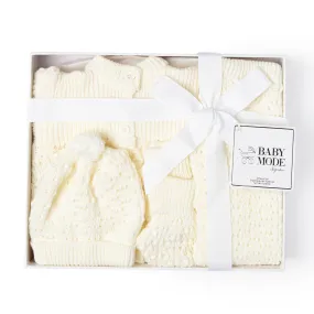 Knit Cardigan and Pant Gift Set - Ivory