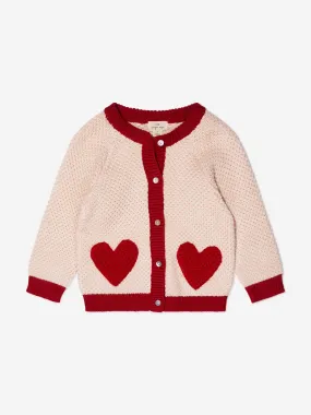 Konges Slojd Girls Merino Wool Heart Cardigan