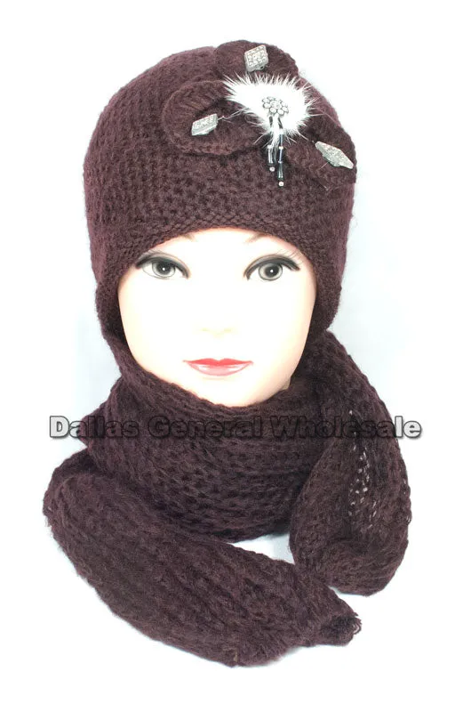 Ladies Beanie and Scarf Set Wholesale