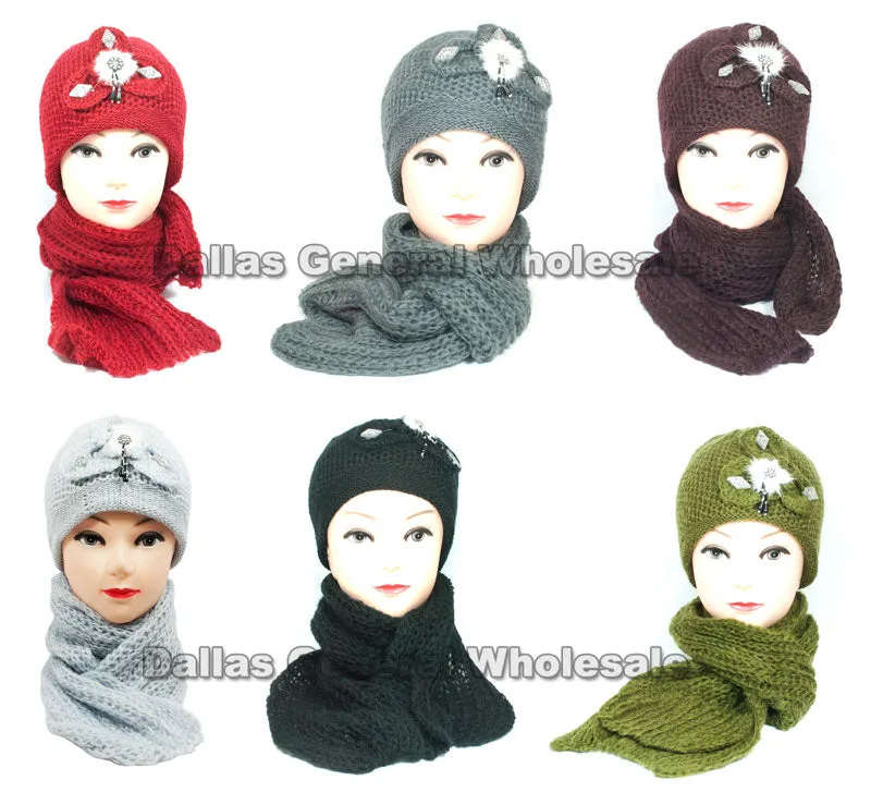 Ladies Beanie and Scarf Set Wholesale