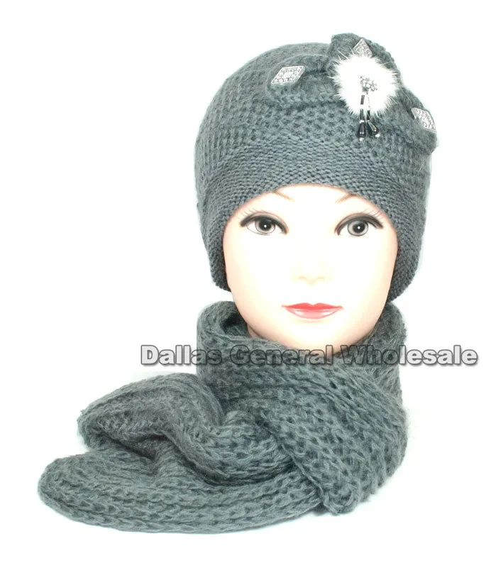 Ladies Beanie and Scarf Set Wholesale