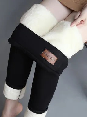 Ladies High Waist Lamb Wool Thermal Pants