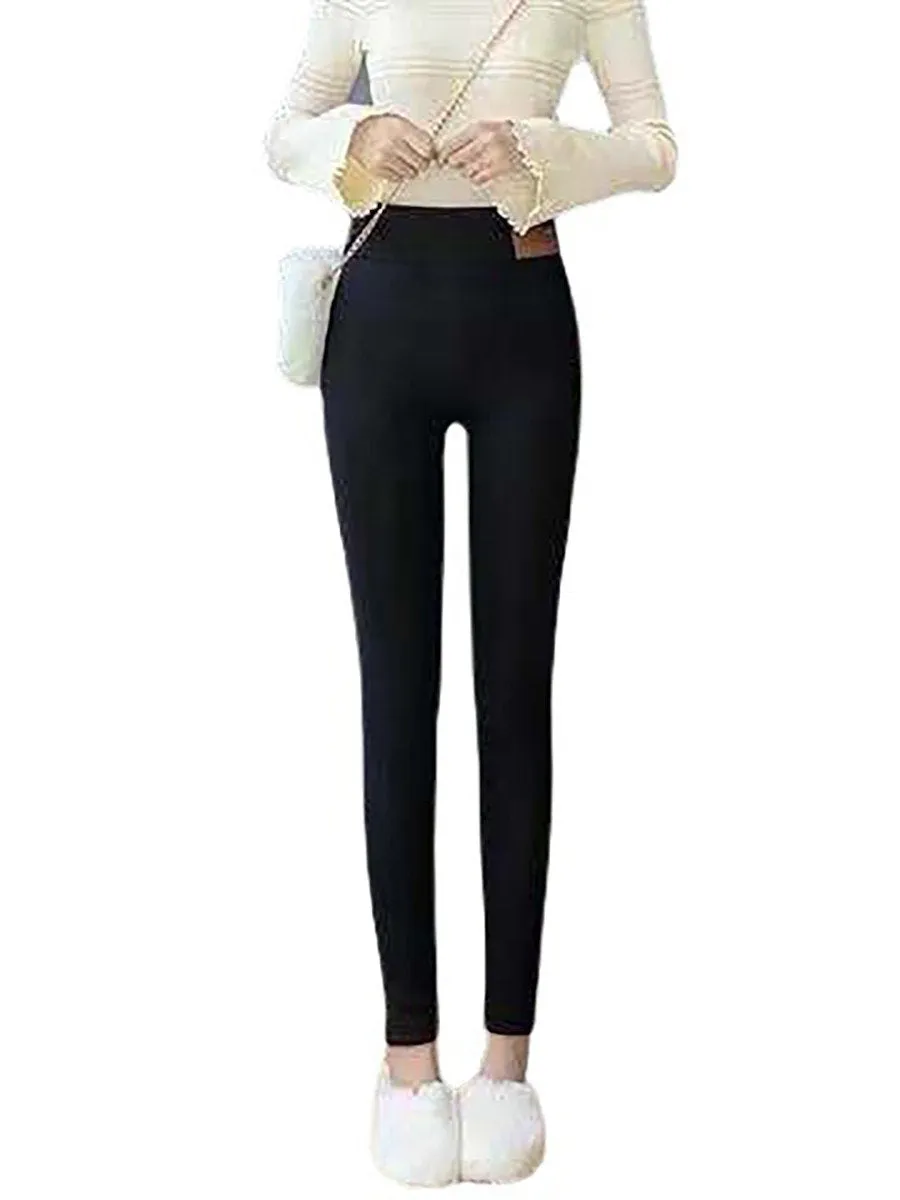 Ladies High Waist Lamb Wool Thermal Pants