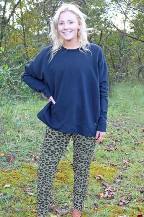 Leopard Fleece Lined Leggings