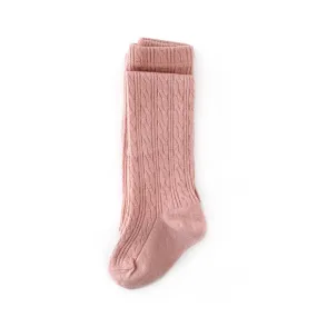 Little Stocking Co - Blush Cable Knit Tights