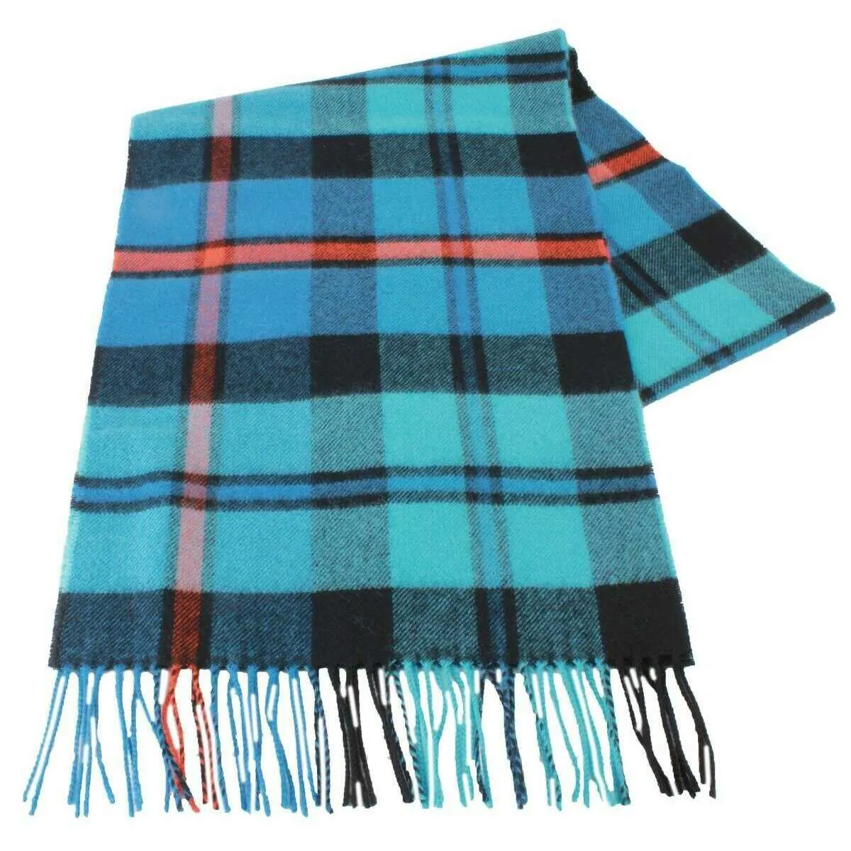 Locharron of Scotland Darwin Macorquodale Ancient Tartan Oversized Lambswool Scarf - Blue/Black/Red