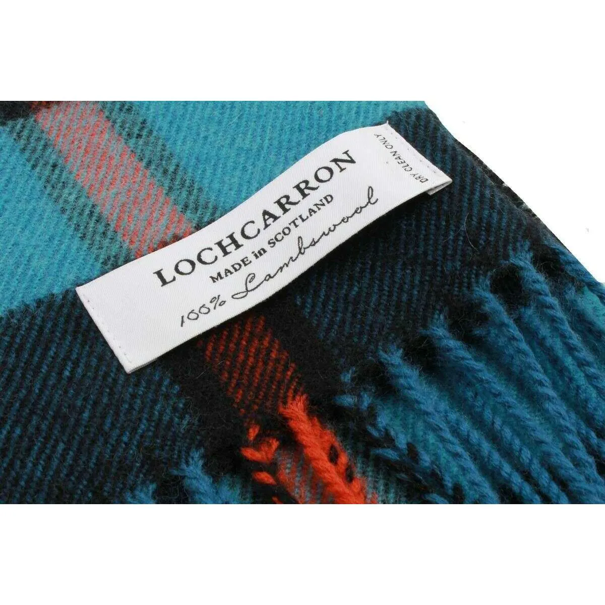 Locharron of Scotland Darwin Macorquodale Ancient Tartan Oversized Lambswool Scarf - Blue/Black/Red