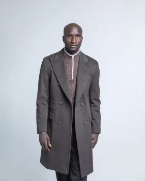 Luxurious Dark Brown Overcoat