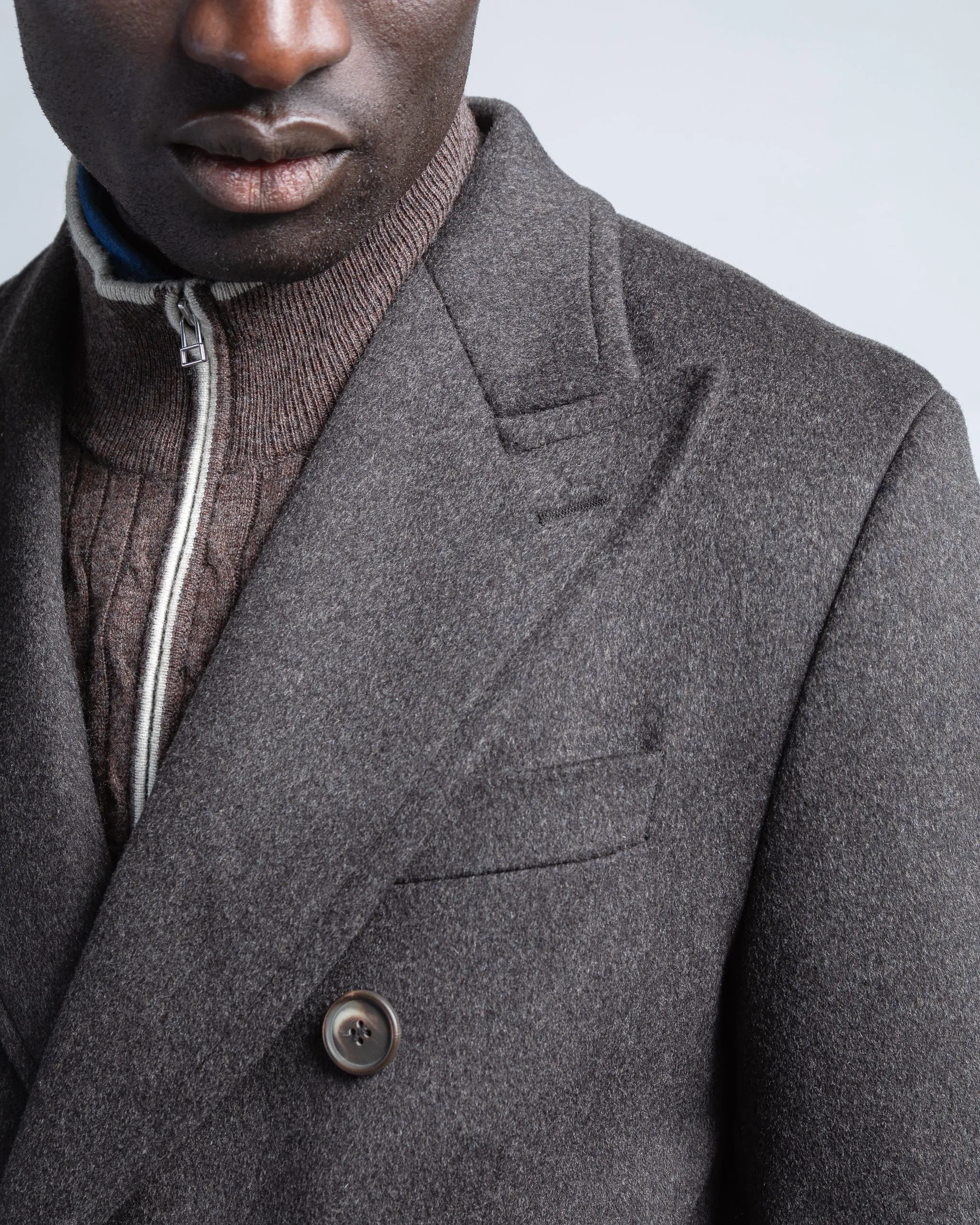 Luxurious Dark Brown Overcoat