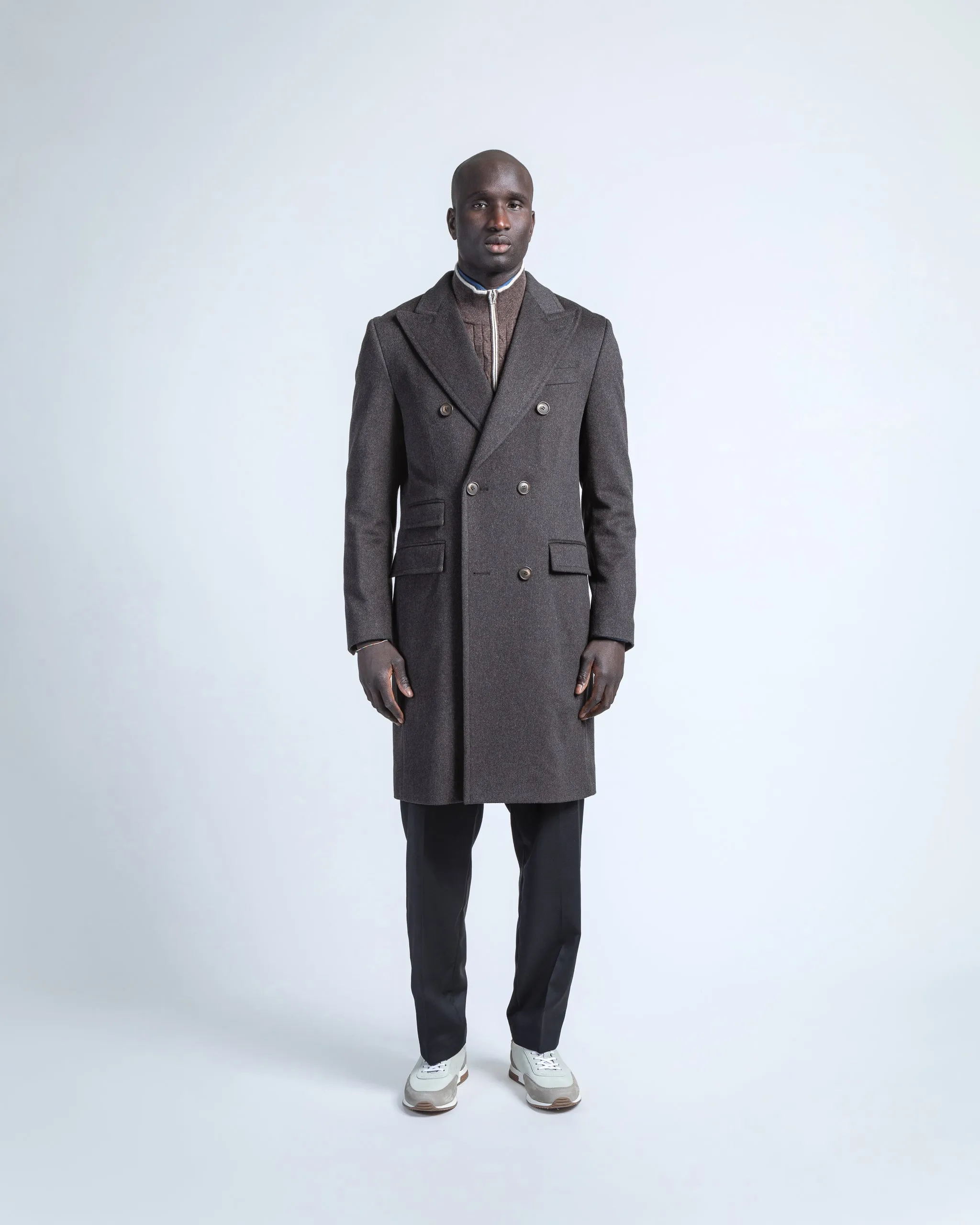 Luxurious Dark Brown Overcoat