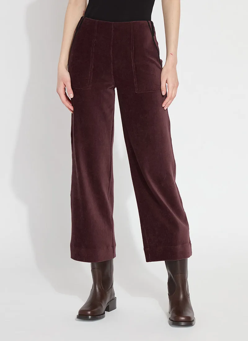 LYSSE KRISTINA STRETCH BABY CORD PANT - BURGUNDY - 32406391