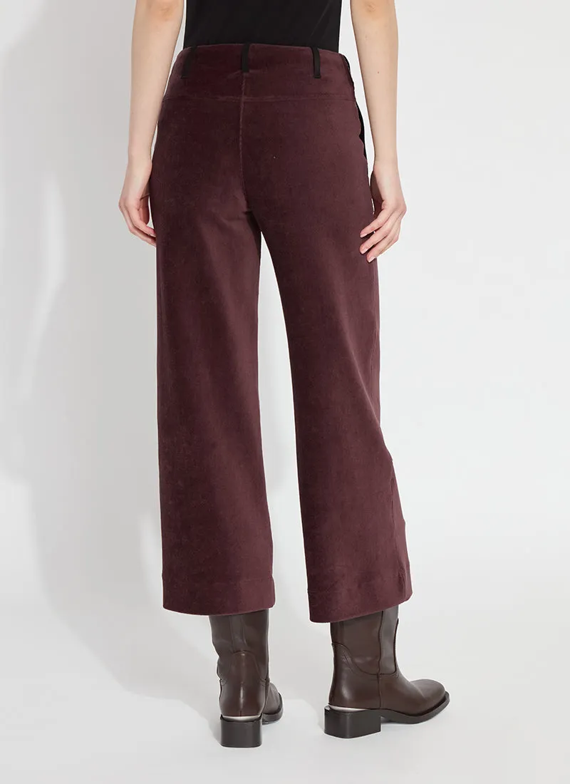 LYSSE KRISTINA STRETCH BABY CORD PANT - BURGUNDY - 32406391