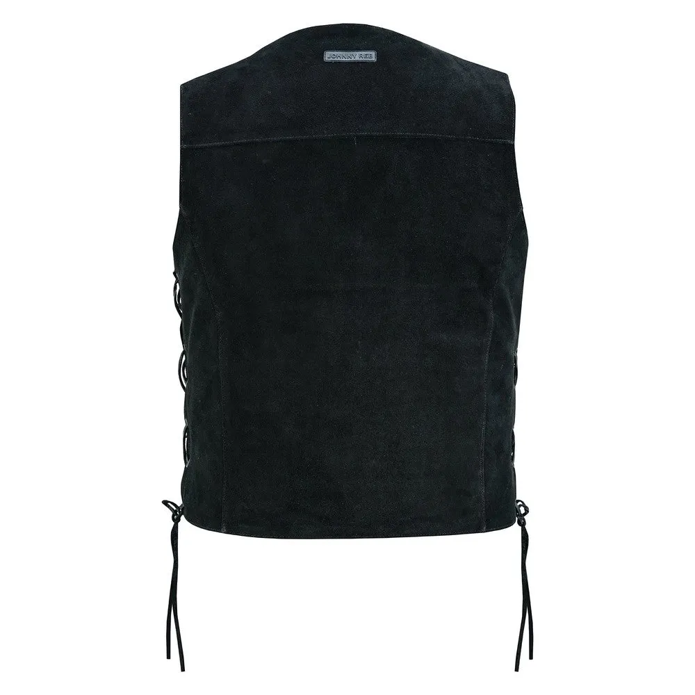 Men's Longreach Suede Biker Motorcycle Vest JRV10042