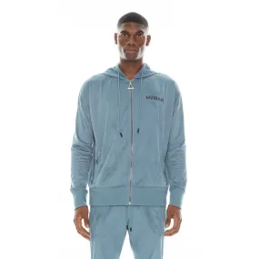 MICROFIBER HOODIE IN DUSK BLUE