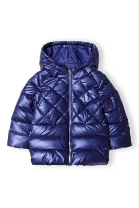 Minotti Girls Metallic Puffer Coat Navy Blue *In store now*