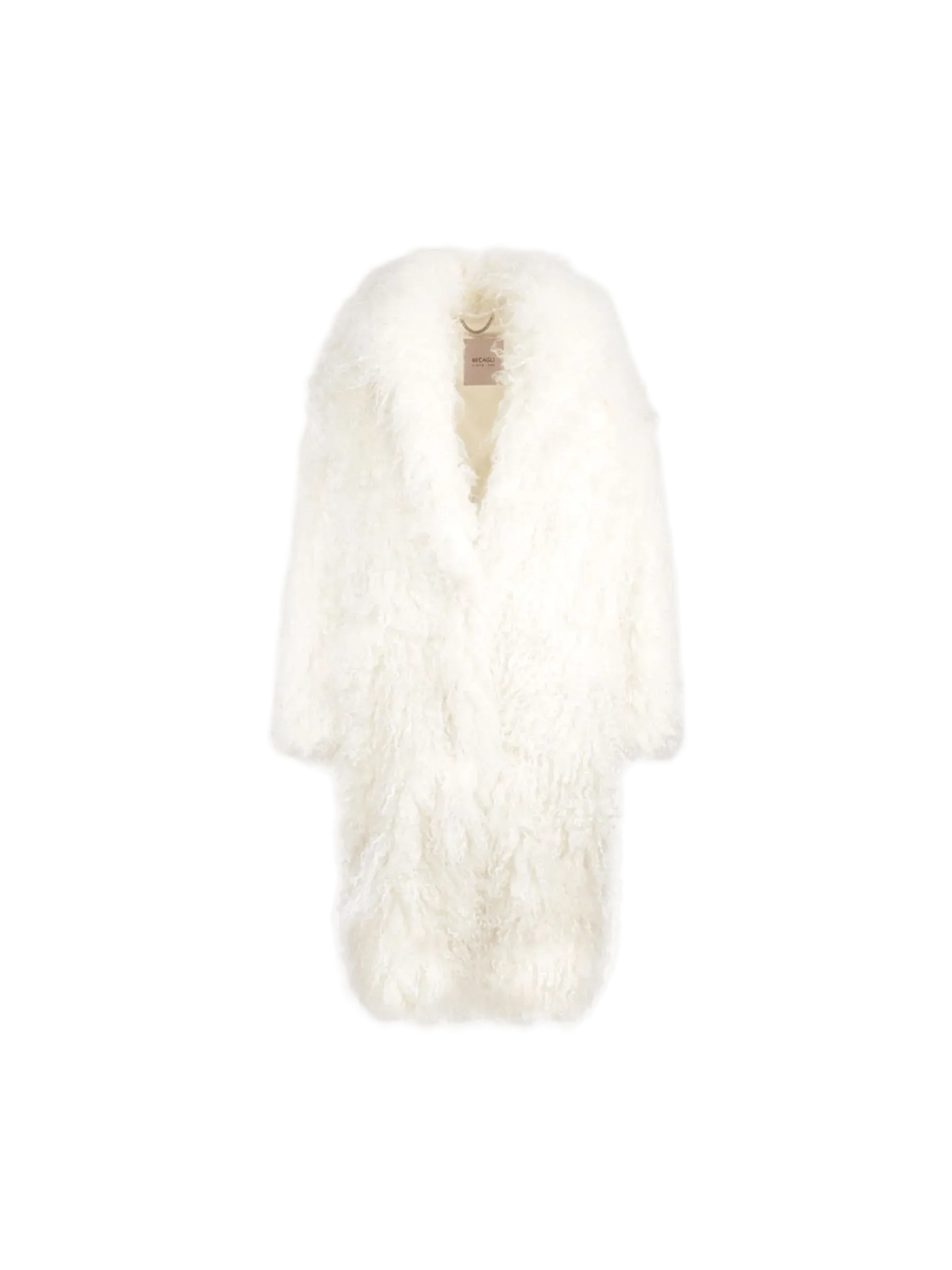 Mohair Fur Single-Breasted Coat