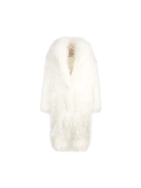 Mohair Fur Single-Breasted Coat