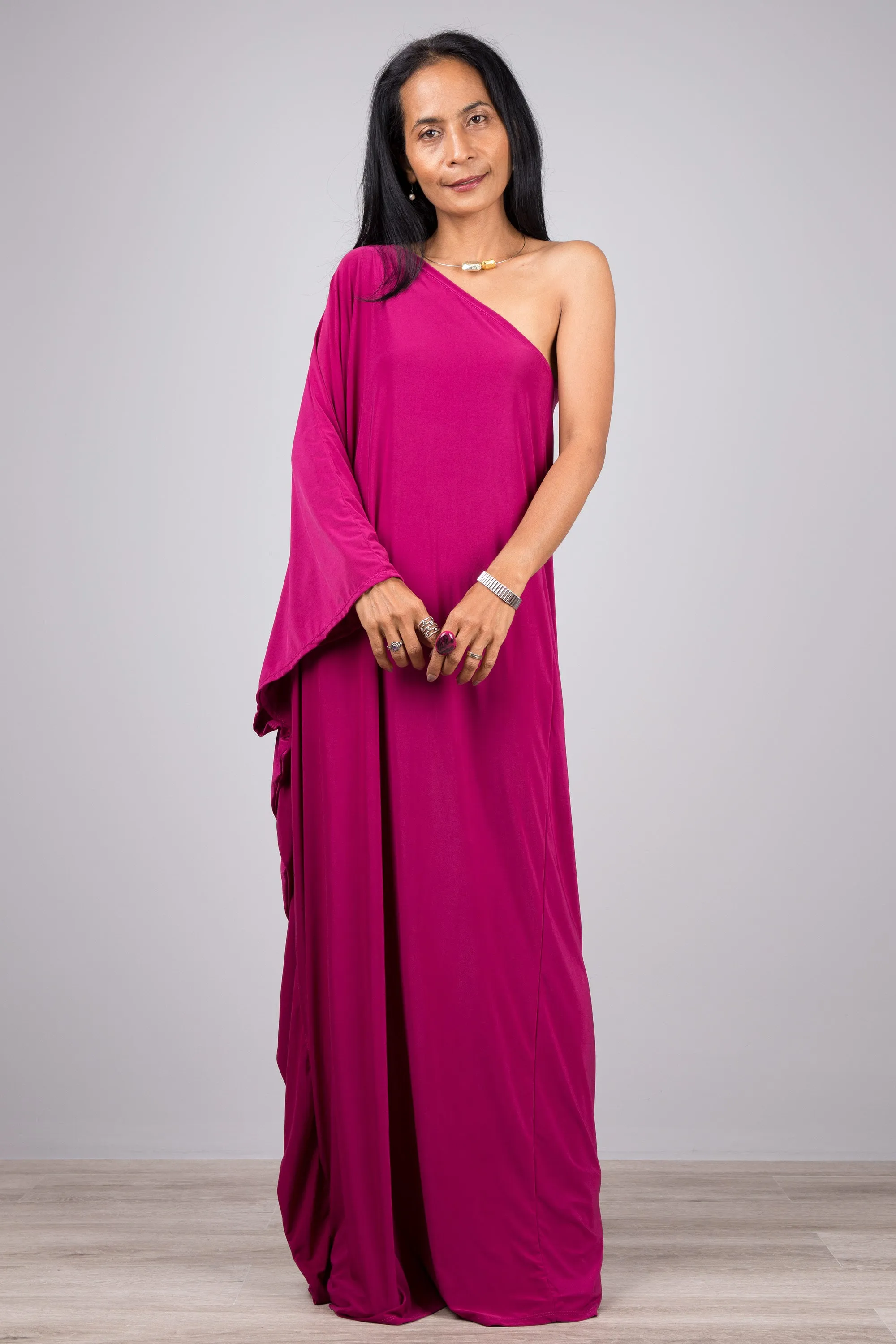 Mulberry Pink one shoulder dress