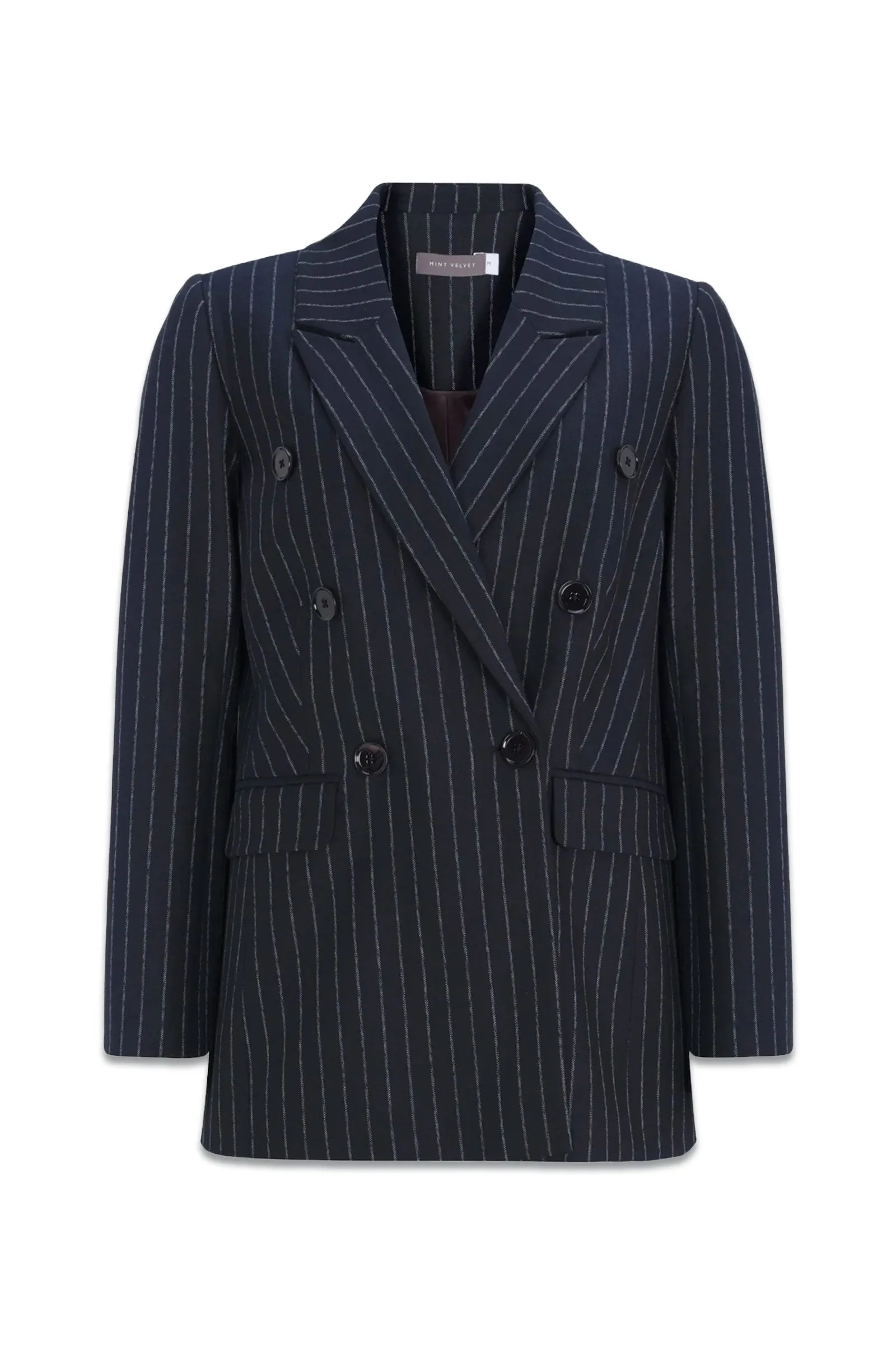 Navy Pinstripe Blazer