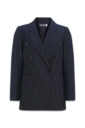 Navy Pinstripe Blazer