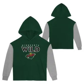 NHL Minnesota Wild Girls' Poly Fleece Hooded Sweatshirt - XS