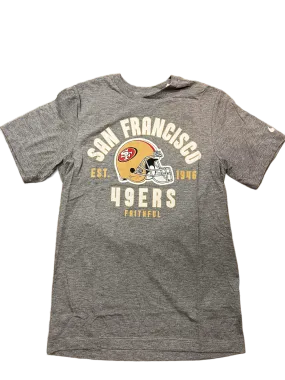 Nike Men's San Francisco 49ers Helmet T-Shirt-grey