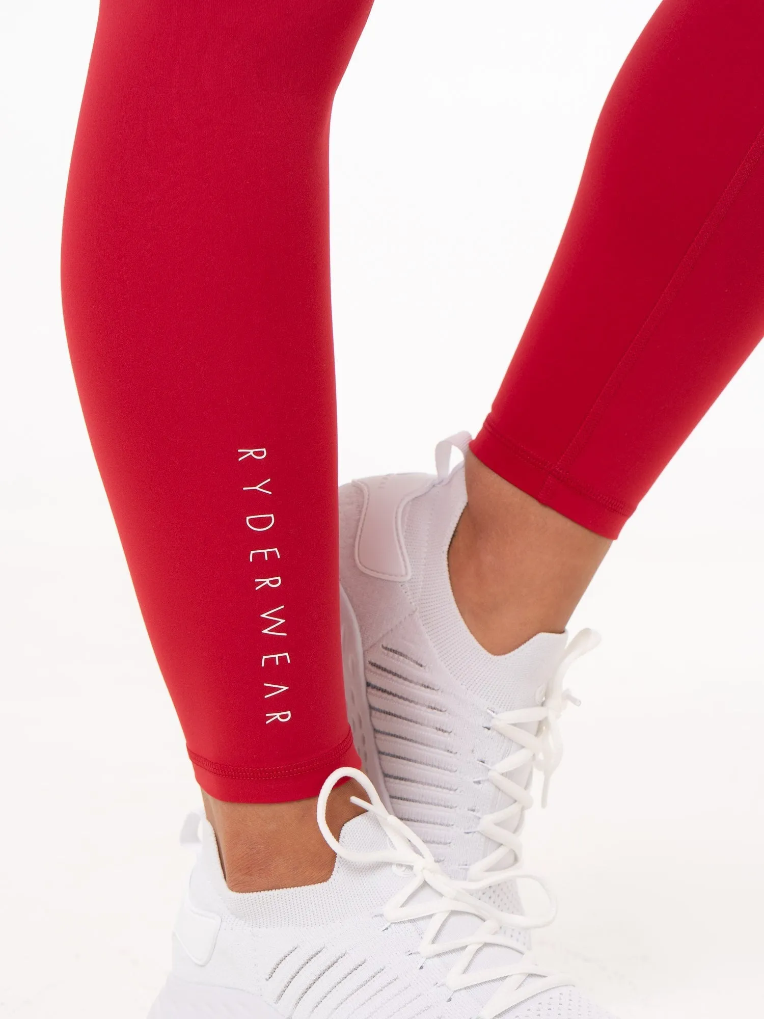 NKD V Scrunch Leggings - Cherry Red